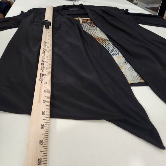 Cocomo Cardigan Blouse Animal Print Medium Black Tiger - Picture 3 of 11